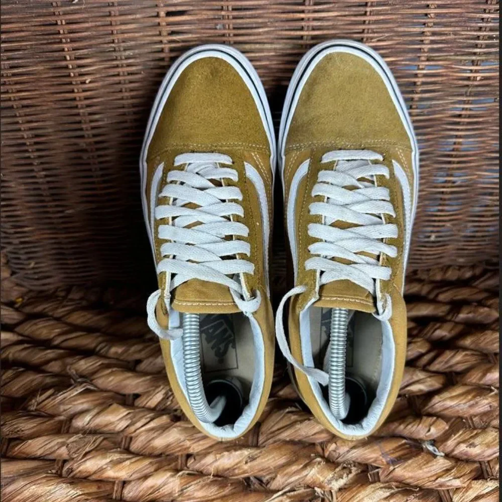 Vans Sz 8 Men's Yellow Low Top Lace Up Sneakers‎